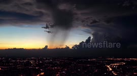 Spectacular time-lapse of thick storm clouds above Chinese city