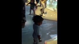 RUNNNNN!!!! Toddler Vs Fake Alligator
