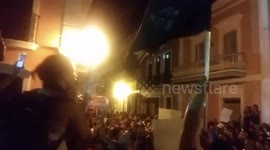 Puerto Ricans manifest in front of Fortaleza demanding the Govenor Ricardo Rosello Nevares to resign to his position.