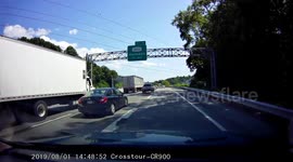 Military convoy goes haywire on New York highway