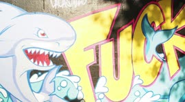 Graffiti sprayed wall in the poblenou neighbourhood of barcelona, spain