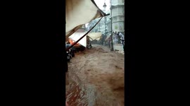 Flash flooding in northern India sweeps local resident away