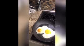 Avoiding the oil splatters!!