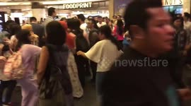Terrified shoppers run for safety as earthquake sparks tsunami warning in Indonesia