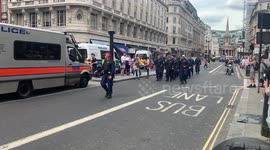 Tommy Robinson protest today in central London