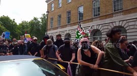Protesters in London demand the freedom of Tommy Robinson
