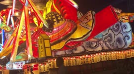 Stunning parade lights up Japanese City of Aomori