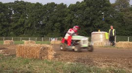 'Ready, steady, mow!' Bizarre 12-hour lawn mower race held in English country village