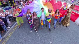 Leeds Pride parade sees UK town turned into sea of rainbow colours