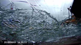 Faulty chain that fell from construction crane smashes car windscreen in Bangkok