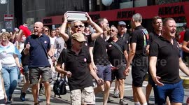 Pride March Amsterdam 27th Aug - Marchers Singing