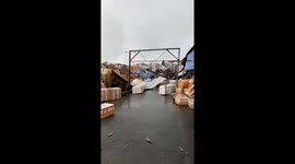 The market and dozens of houses were devastated by storm winds caused by the typhoon Wipha