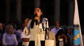 Ocasio-Cortez calls Trump a racist at gun violence vigil