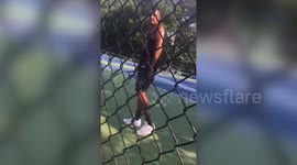 Tennis star Nick Kyrgios confronts fan about NBA jersey comment during training session in Washington DC
