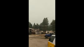 Calfire helicopter fighting fire
