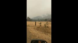 Ferguson fire burning the hillside