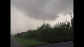 Funnel Cloud squall hail heavy rain by Gainsborough