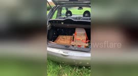 Newsflare Edit - Schoolboy error! I should have closed the boot after removing super! It was an interesting drive home???????????????? https://t.co/4ZXLQMyAmI