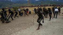 The Tribal war in the interior of Papua, Indonesia