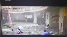 Chinese snack bar explodes due to gas leak leaving two people injured