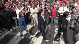 Traffic chaos as fans mark 50th anniversary of Beatles' Abbey Road