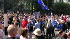 Now anti-Brexit protesters descend on Abbey Road for Beatles album photo's 50th anniversary
