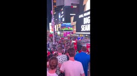 A massive panic in Times Square