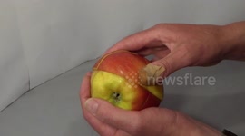 New apple product: man makes edible and functional apple Rubik's Cube