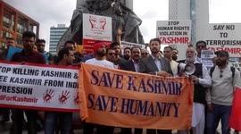 UK politician Afzal Khan takes part in Manchester rally in support of Kashmir