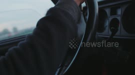 Russian drifters synchronously drift