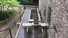 Top of water wheel dunster castle england