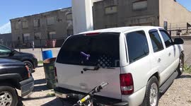 Dildo toss at Motorcycle Stunt show