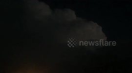 Thunderhead cloud full of lightening