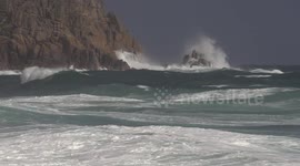 Summer Storm hits popular beach in Cornwall