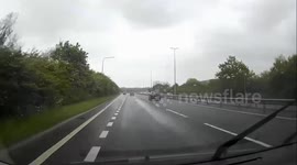 Driving wrong way up dual carriageway sliproad