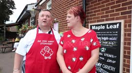 Christmas came 135 days early for one pub after a landlord threw a festive bash so staff can take December 25th off to spend with their families