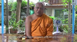 Eco-friendly Buddhist monks wear robes made from recycled plastic bottles in Thailand