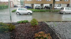 Extreme rain and hail in the netherlands