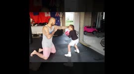 Just another family day training with dad