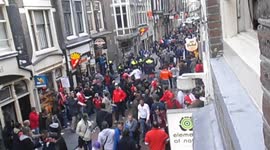 Chelsea Fans charge Benfica Fans