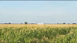 Russian passenger plane makes emergency landing in cornfield near Moscow