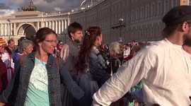 Thousands joined the Annual Khorovod of Peace of friendship and peace that unites different people and transfers folk traditions to the youth, St. Petersburg, Russia