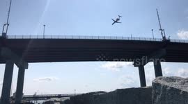 Plane Landing in Portland, Maine