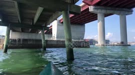 Kayaking under the Casco Bay Bridge