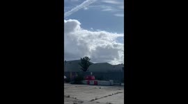 Air ambulance lands and takes off in Islington
