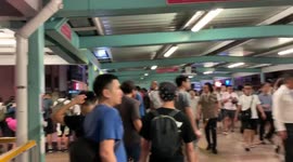 Protesters heckle police in Hong Kong's Mongkok