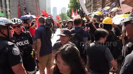 Police called in as groups of pro-Hong Kong, China protesters clash in Toronto Canada