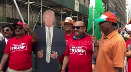 Indian Americans show support for Trump during 'India Day Parade' in Manhattan