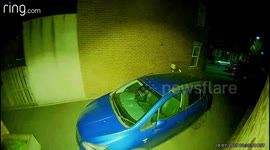 Car Thief breaks into car