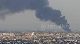 Smoke billows from warehouse fire in Mexican city